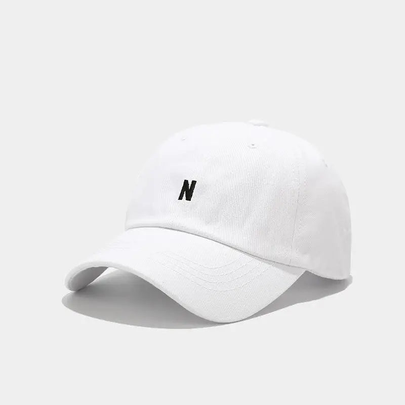 Letter N Embroidered Cotton Baseball Cap