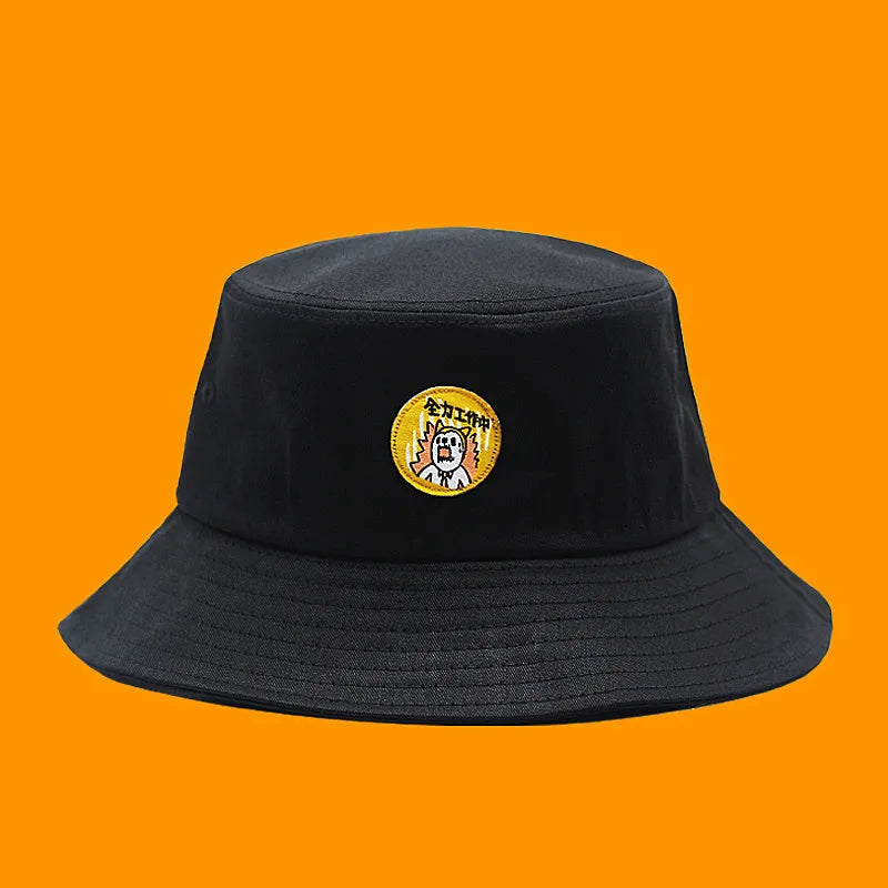 Oversized Cotton Sun Bucket Hat