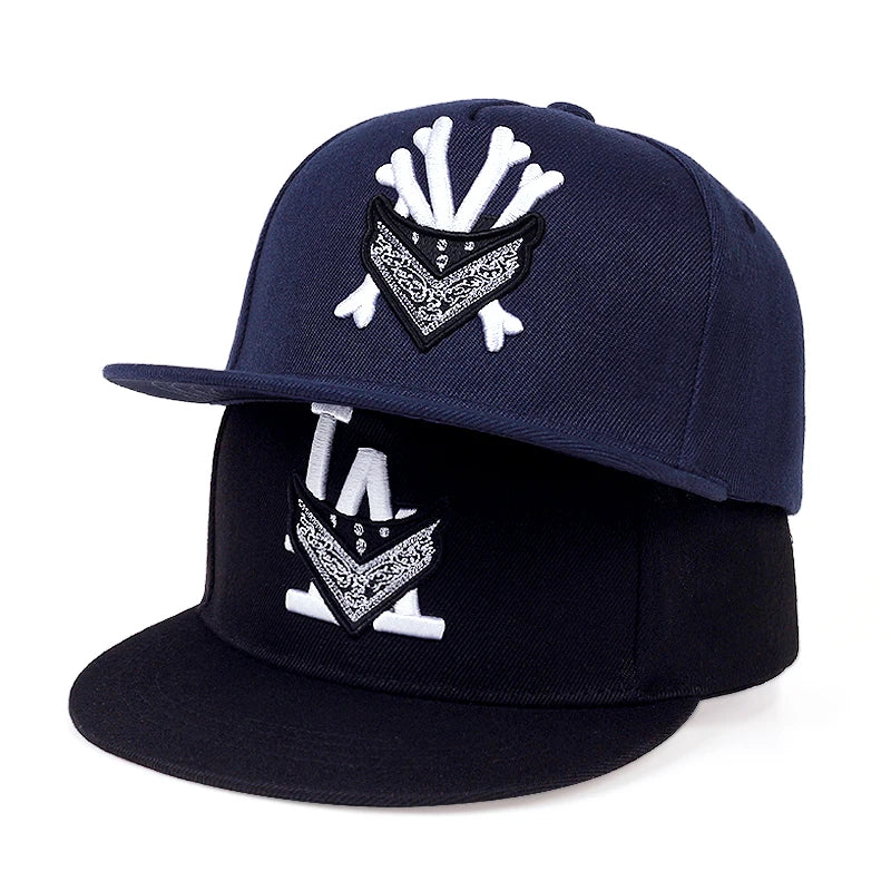 Unisex Letter Embroidery Snapback Cap