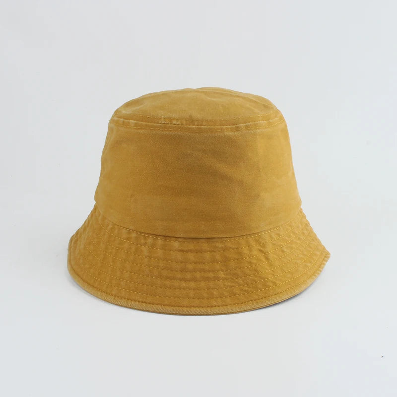 Kids Washed Denim Sun Bucket Hat