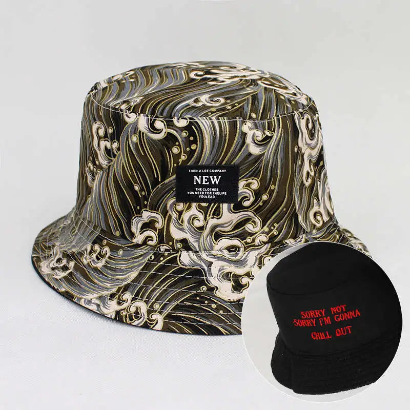Cotton Print Bucket Hat for Men and Women