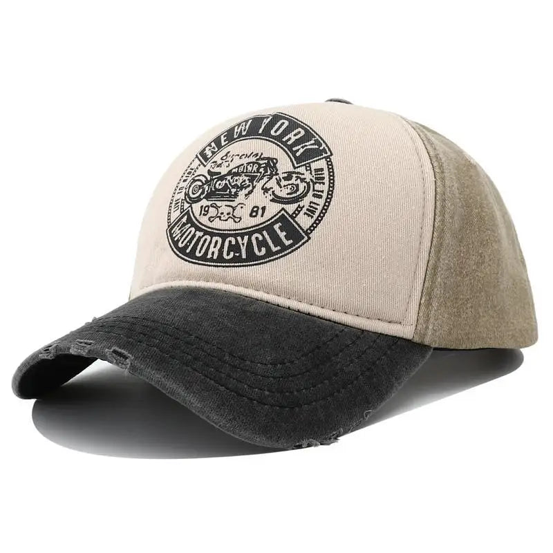 Retro Motorcycle New York Baseball Cap