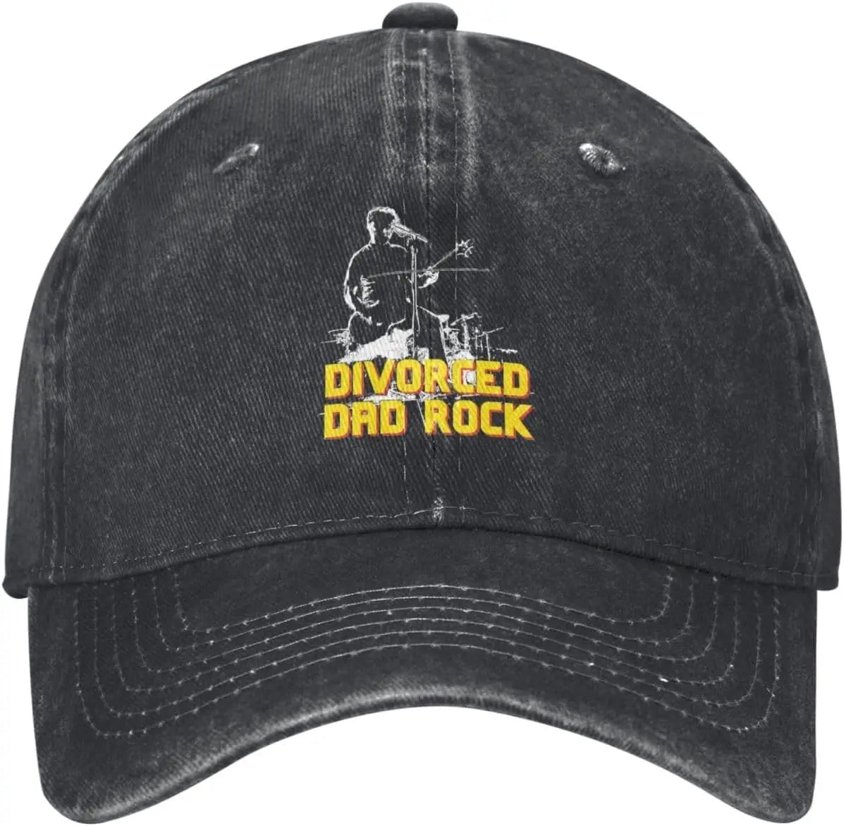 Divorced Dad Rock Distressed Washed Cotton Baseball Cap