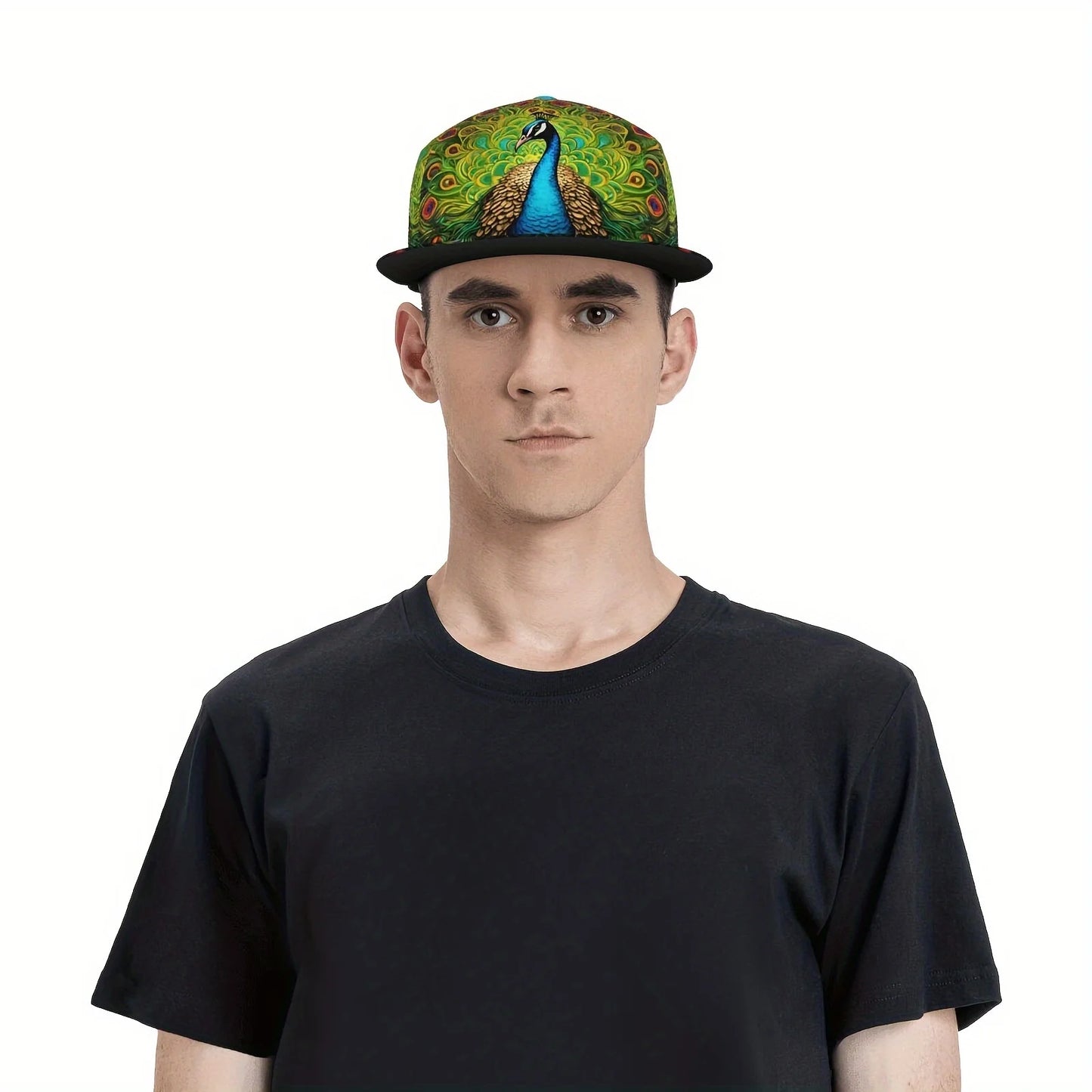 Peacock Design Breathable Adjustable Baseball Cap