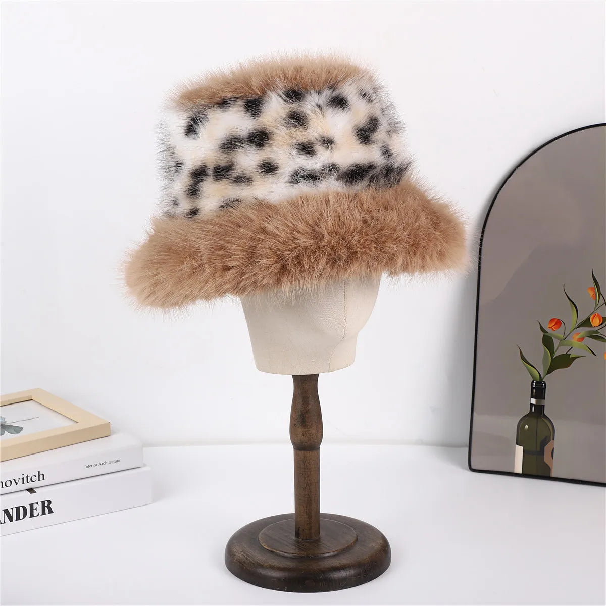 Women Fox Fur Winter Bucket Hat