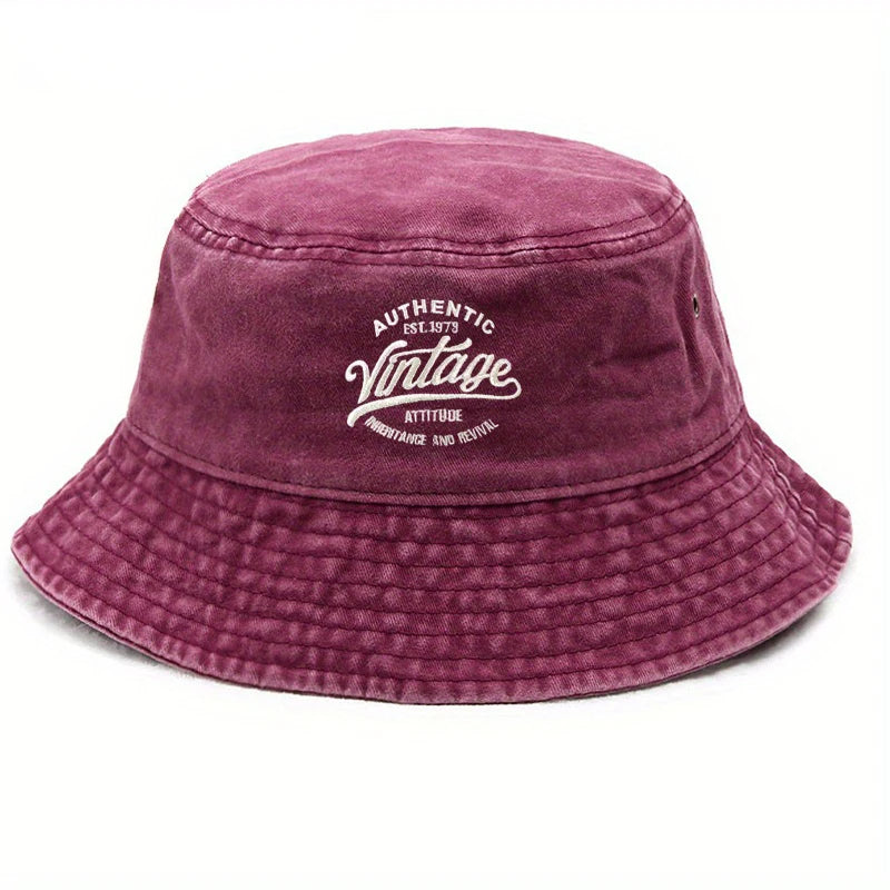 Retro Washed Distressed Vintage Outdoor UV Protection Bucket Hat