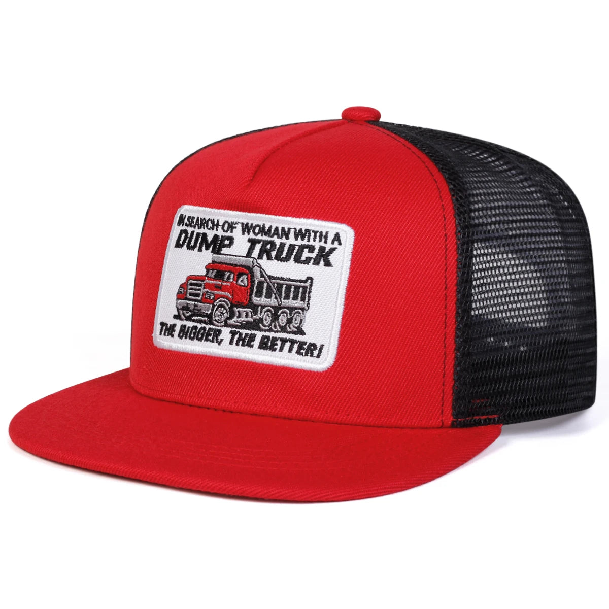 Unisex Dump Truck Letter Embroidery Snapback Cap