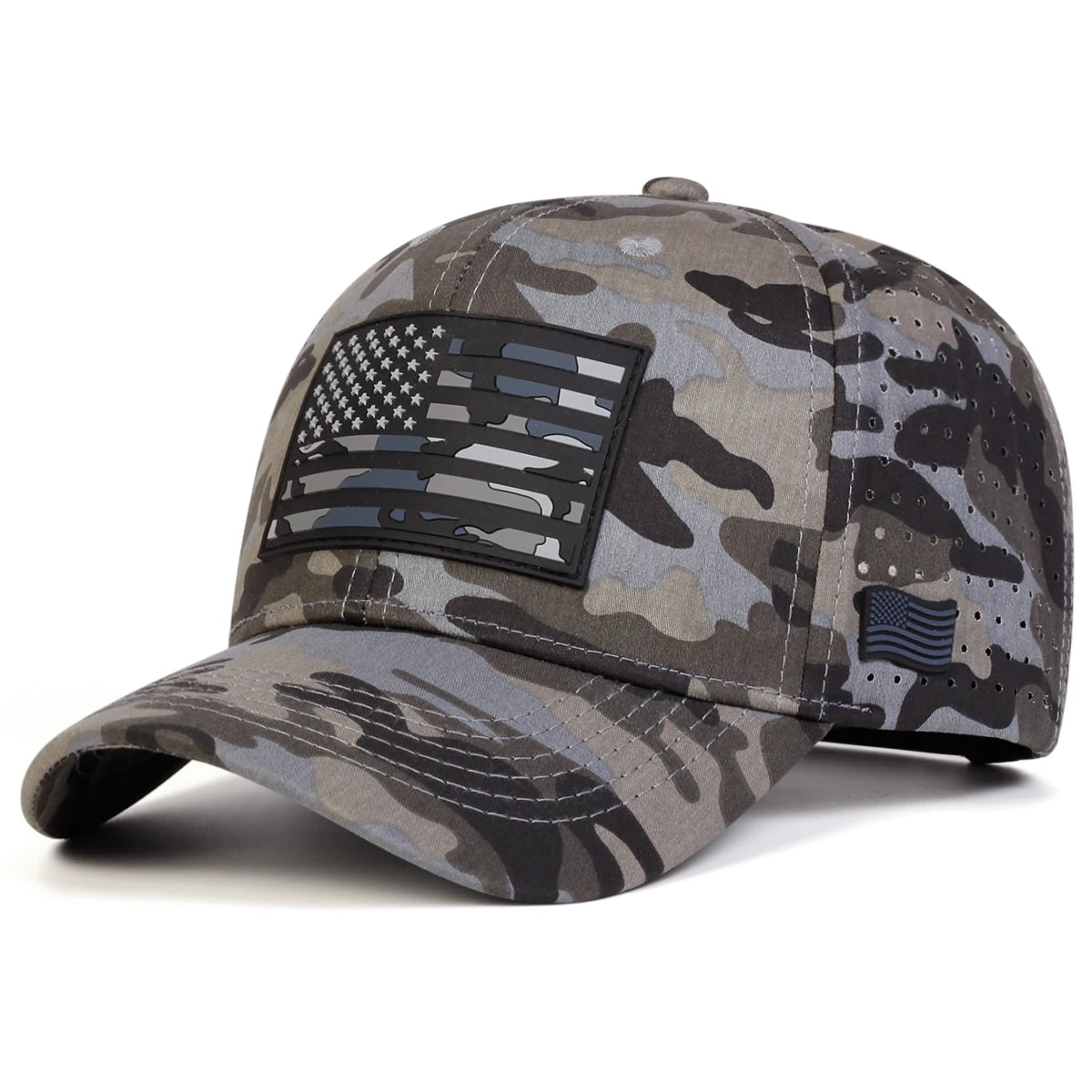 Unisex American Flag Embroidery Baseball Net Caps