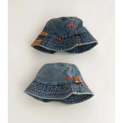 Washed Ripped Denim Fisherman Hat