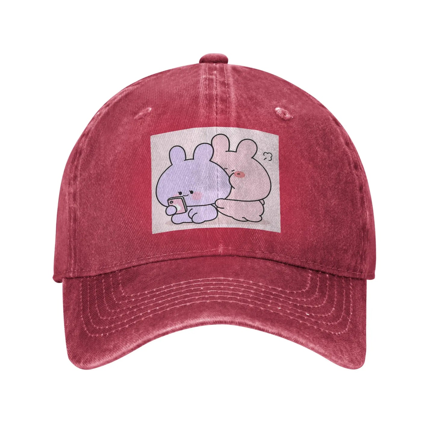 Asamimichaan Washed Denim Casual Adjustable Baseball Cap