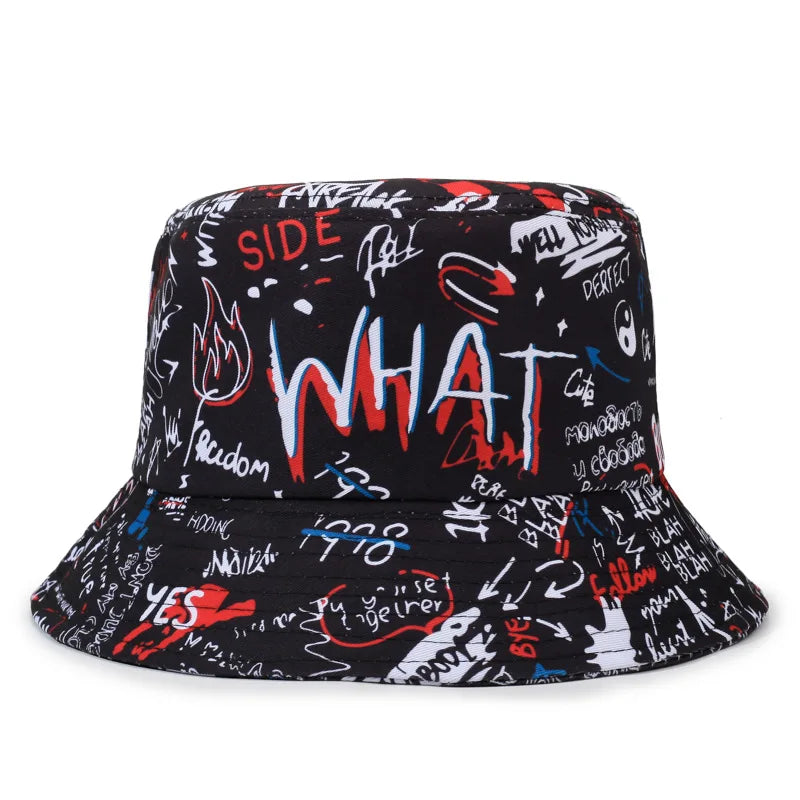 Graffiti Style Adjustable Streetwear Bucket Hat