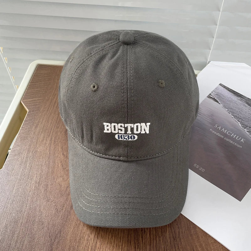 Boston Embroidered Baseball Cap Unisex