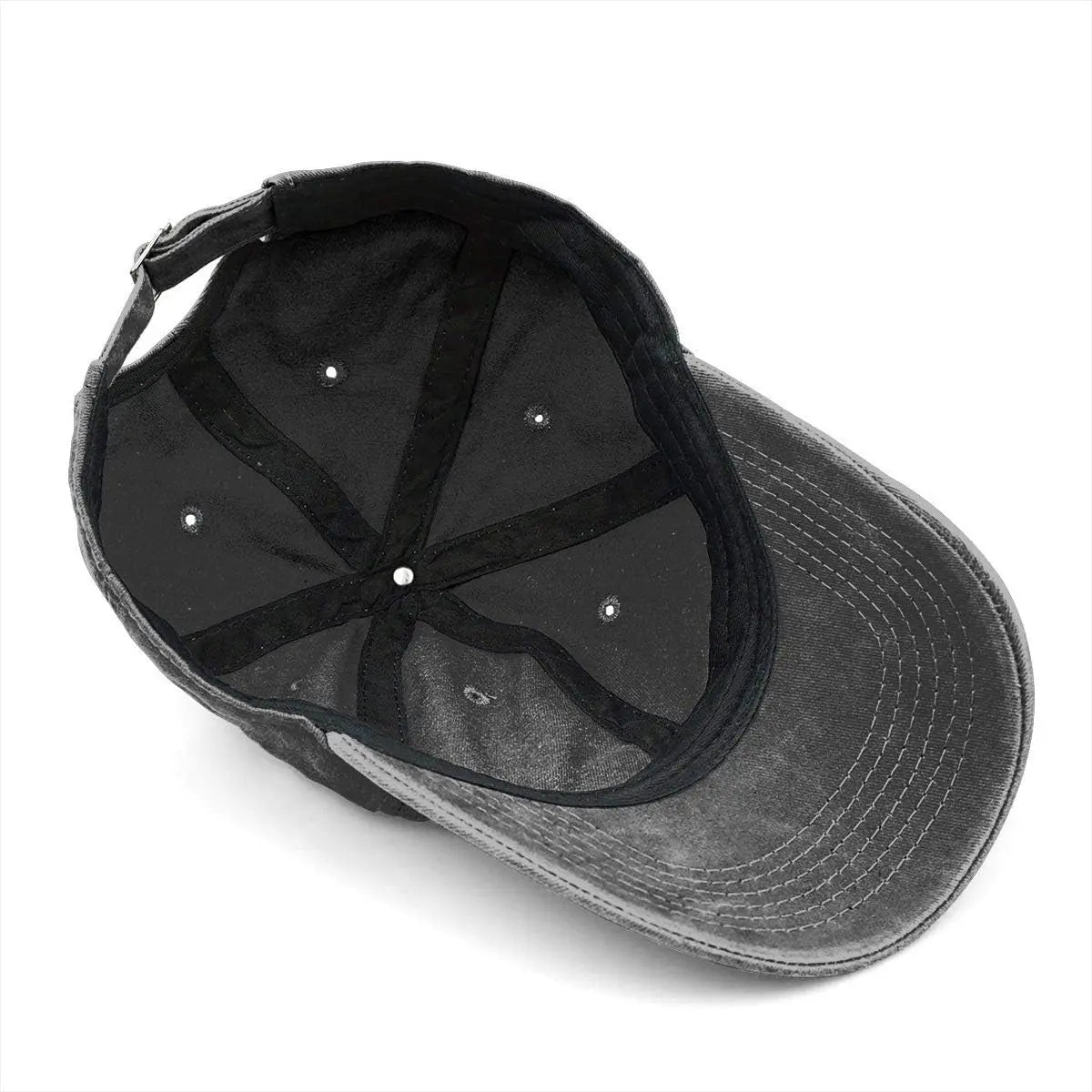Unisex Rooster Embroidery Washed Denim Baseball Cap