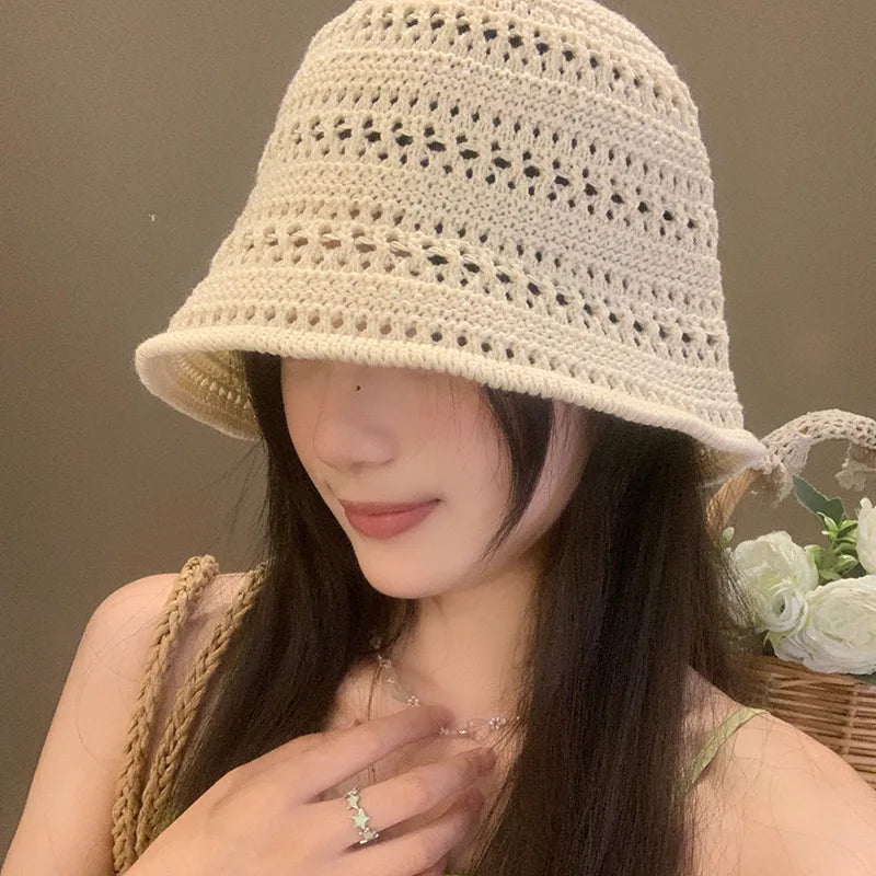 Summer Hollow Fisherman Hat Women's Breathable Hat