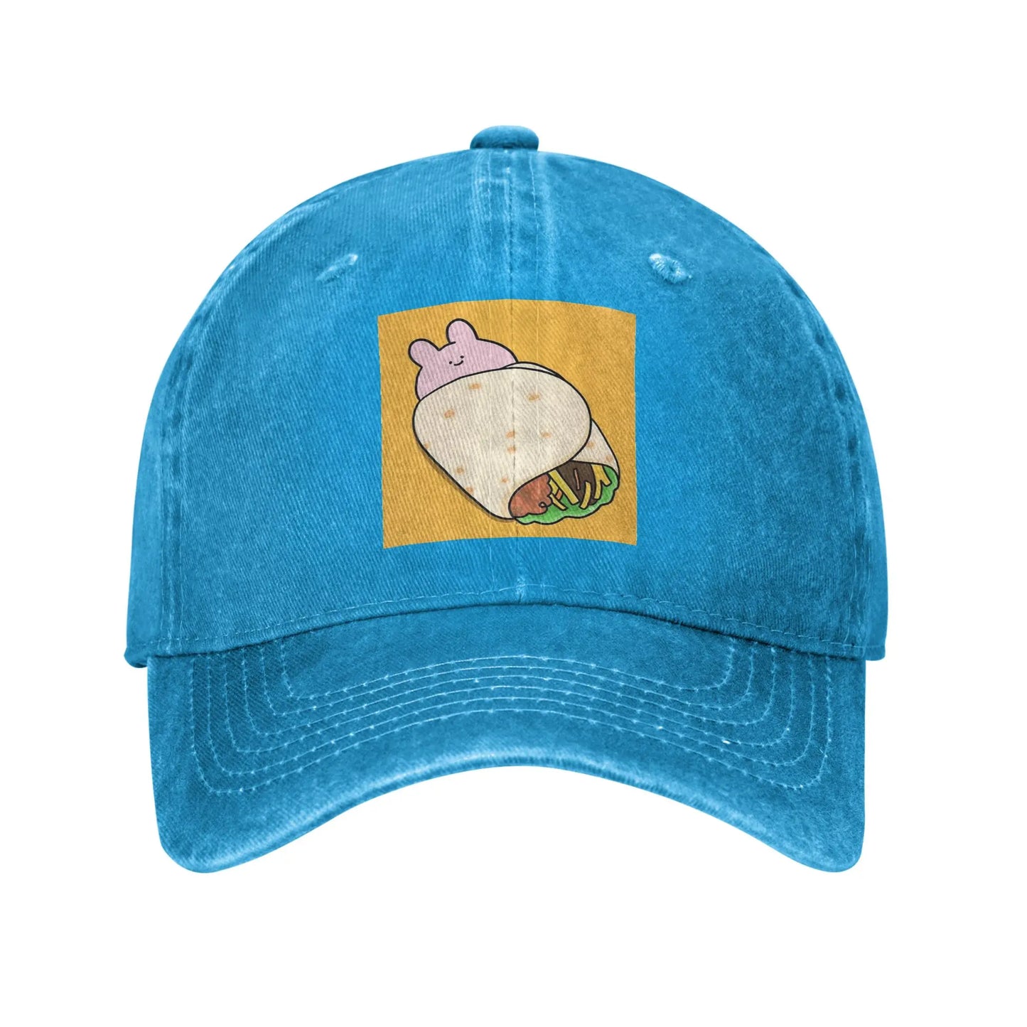 Asamimichaan Cute Asamimi Washed Denim Baseball Cap