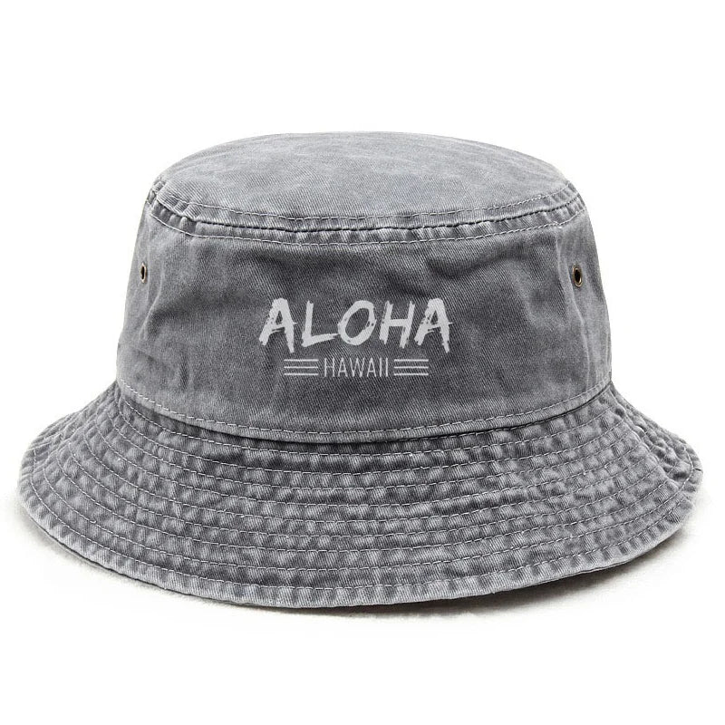 Vintage Washed Cotton Hawaiian Beach Bucket Hat