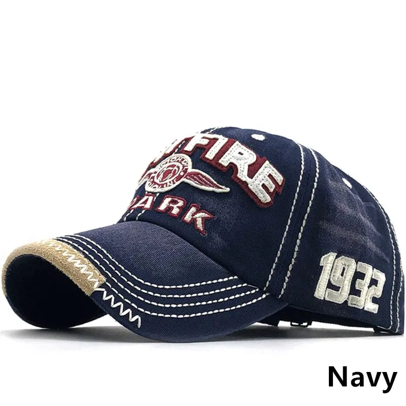 Letter Embroidered Cotton Baseball Cap Unisex