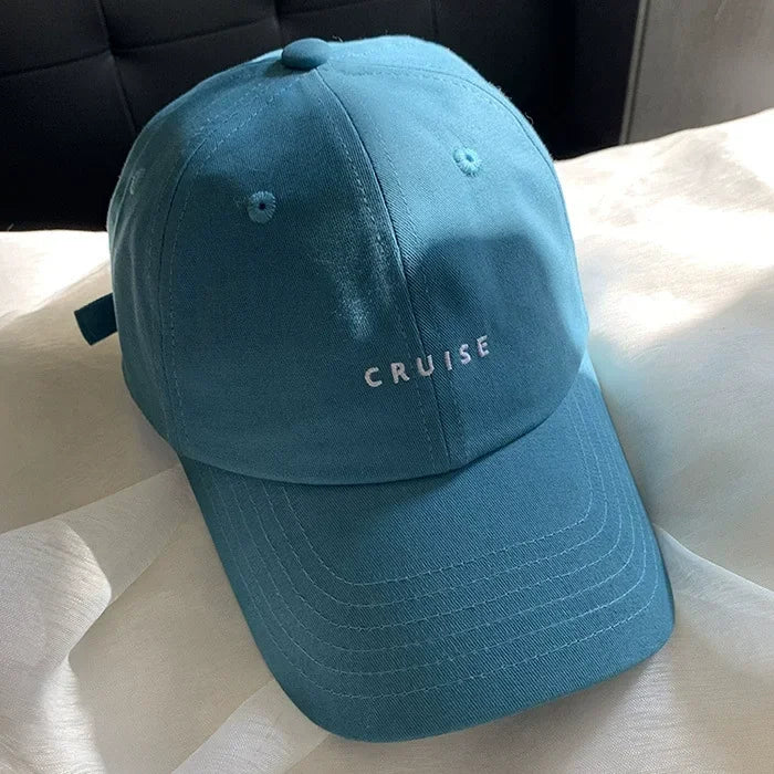 Challenge Letter Ponytail Cotton Baseball Cap