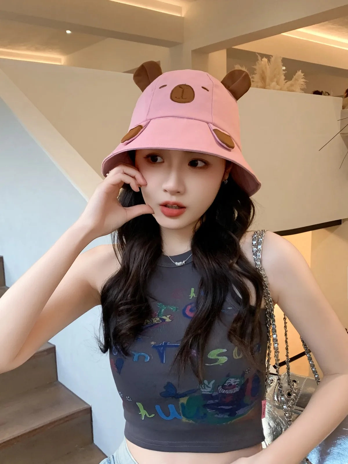 Unisex Cute Dog - Bear Cartoon Bucket Hat