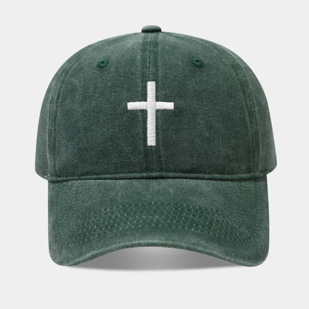 Embroidered Cross Breathable Adjustable Hip Hop Baseball Cap