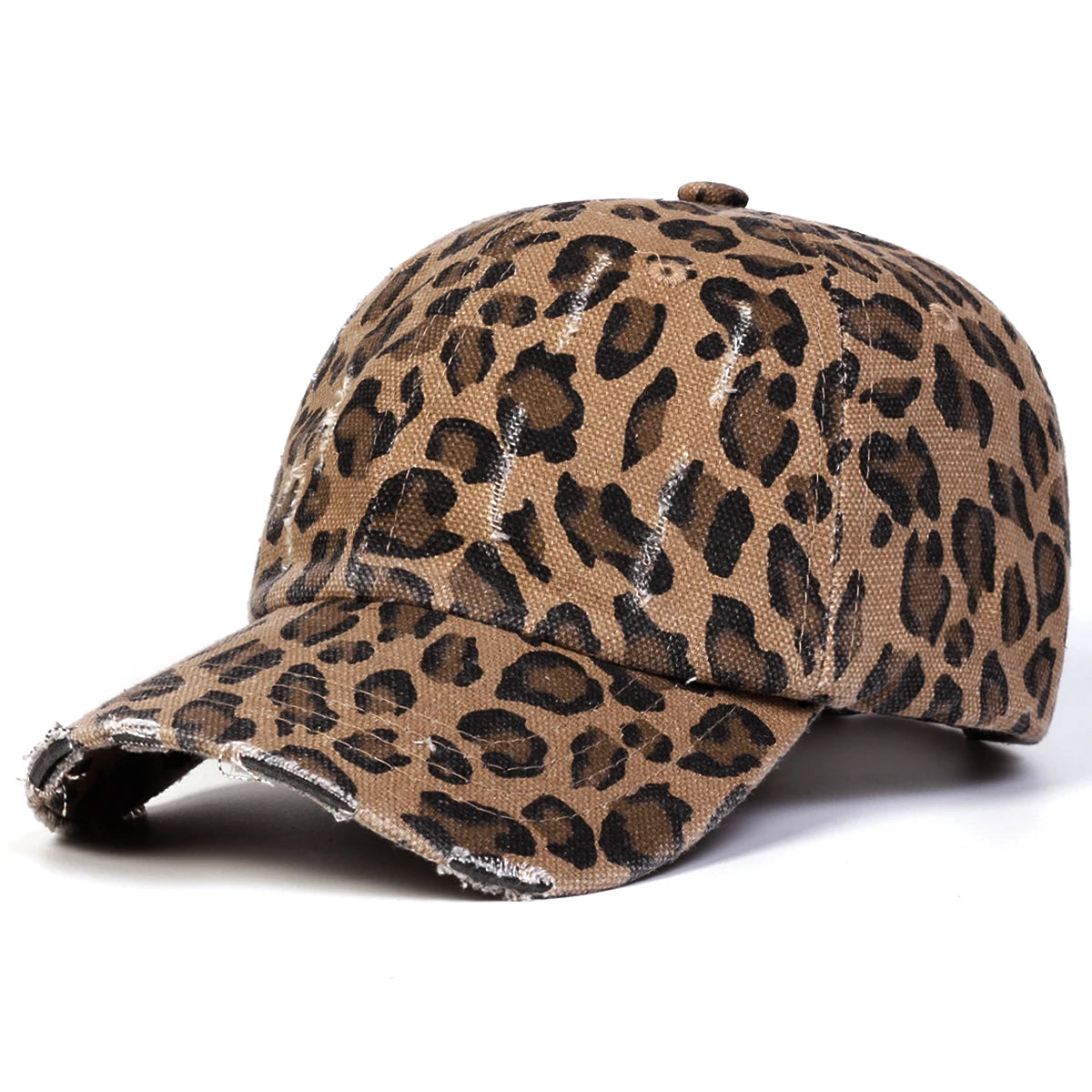 Unisex Leopard Print with Holes Baseball Caps