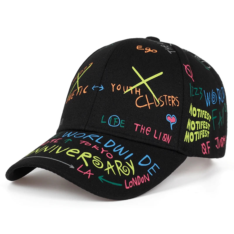 Fashion Graffiti Print Street Baseball Cap