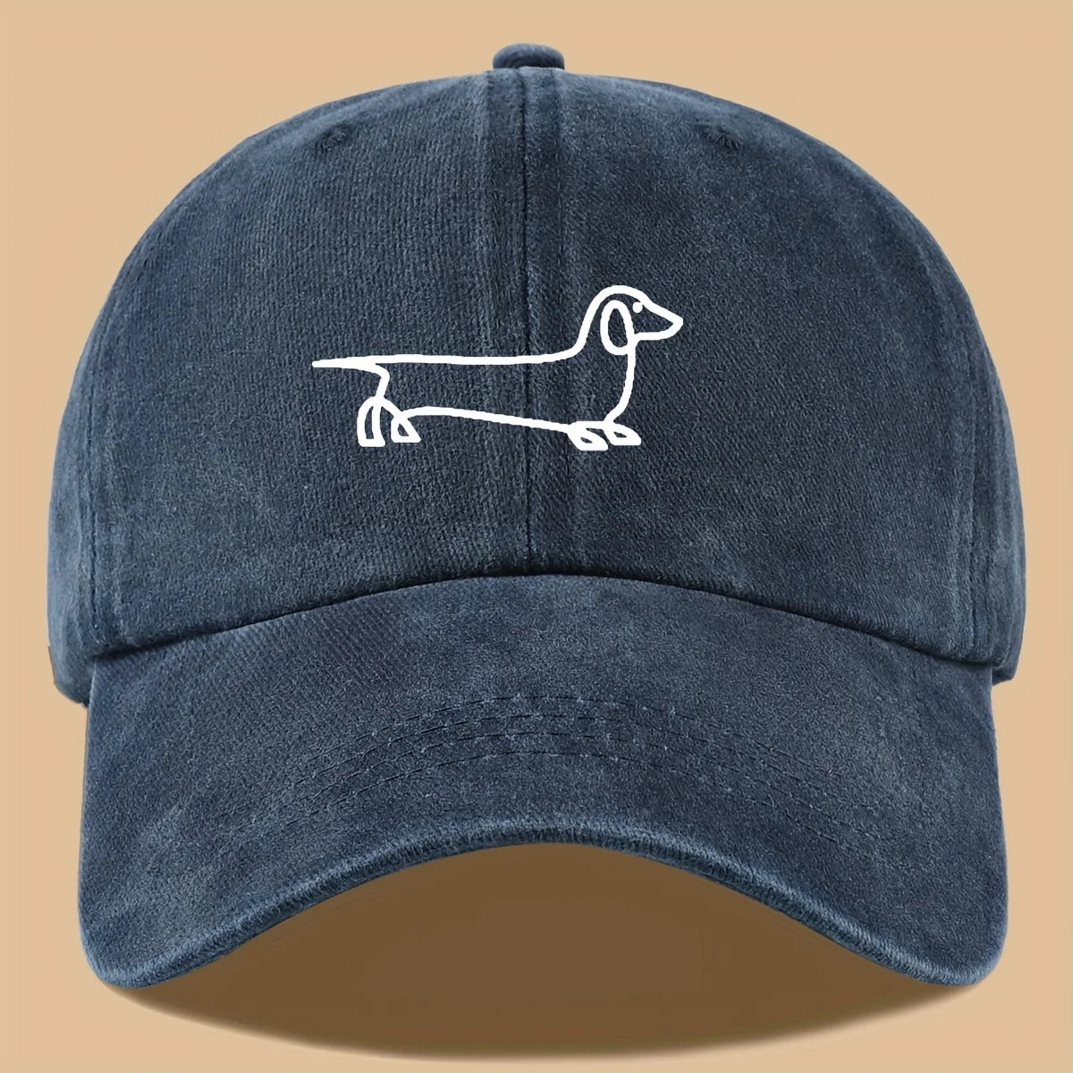 Simple Dog Print Travel Baseball Cap