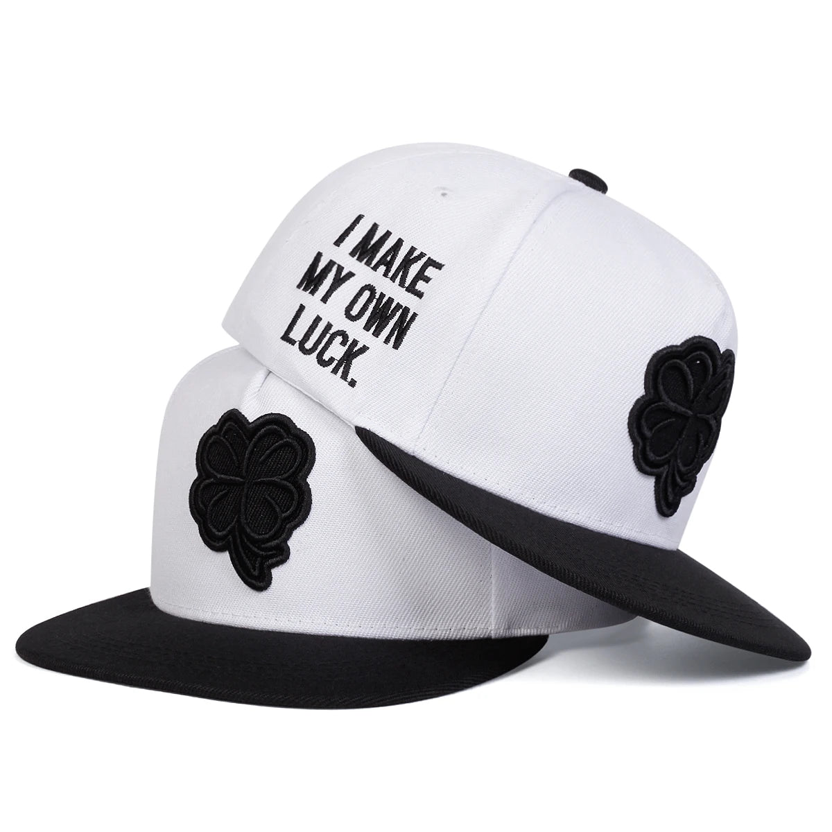 Unisex Four Leaf Clover Embroidery Side Letter Hip-hop Hats