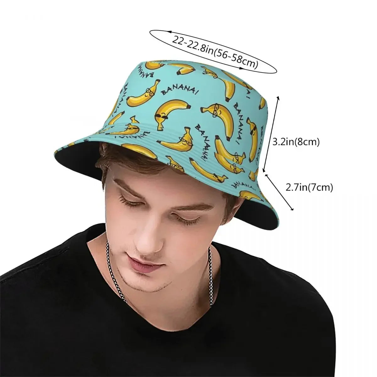 I Am A Cool Banana Pattern Bucket Hats Panama Hat