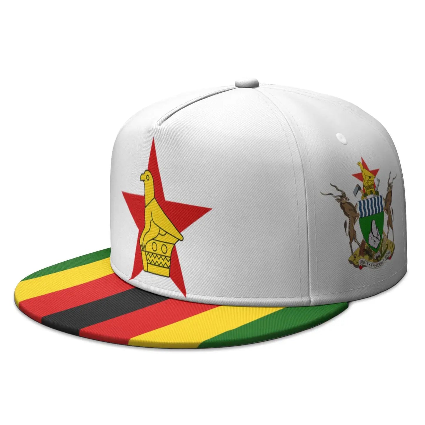 Zimbabwe Flag Custom Name Snapback Cap