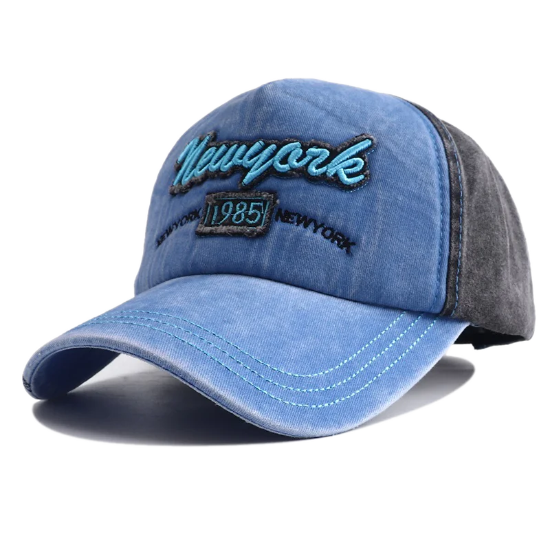 Washed Cotton Letter Snapback Cap