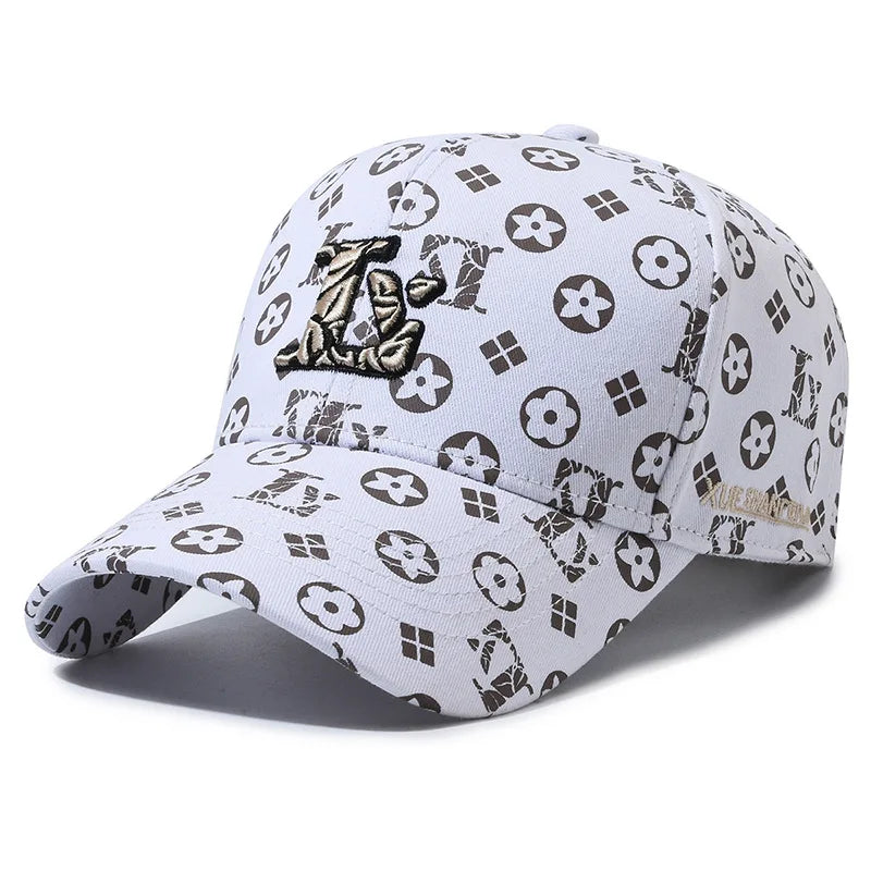 Embroidered Letter Versatile Couple Sunscreen Baseball Cap