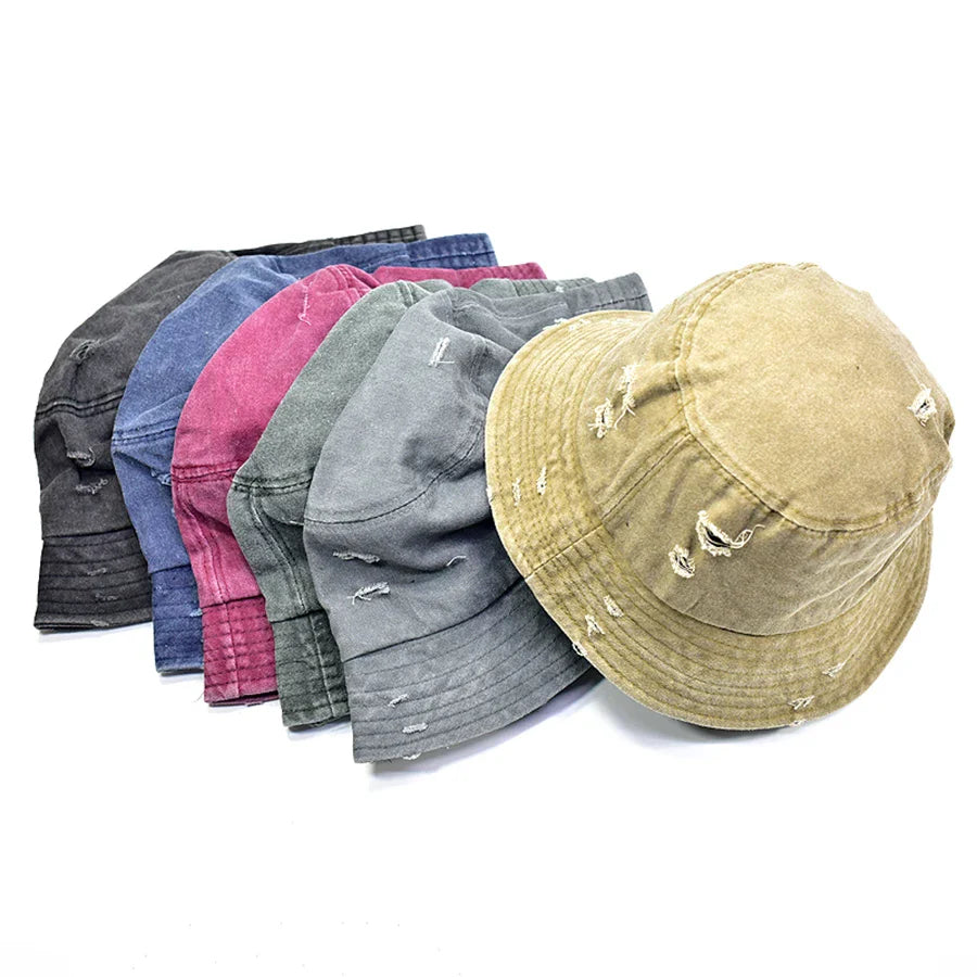 Vintag Bucket Hats Lady Male Spring Summer Autumn Panama Fisherman Cap Hat For Women Men