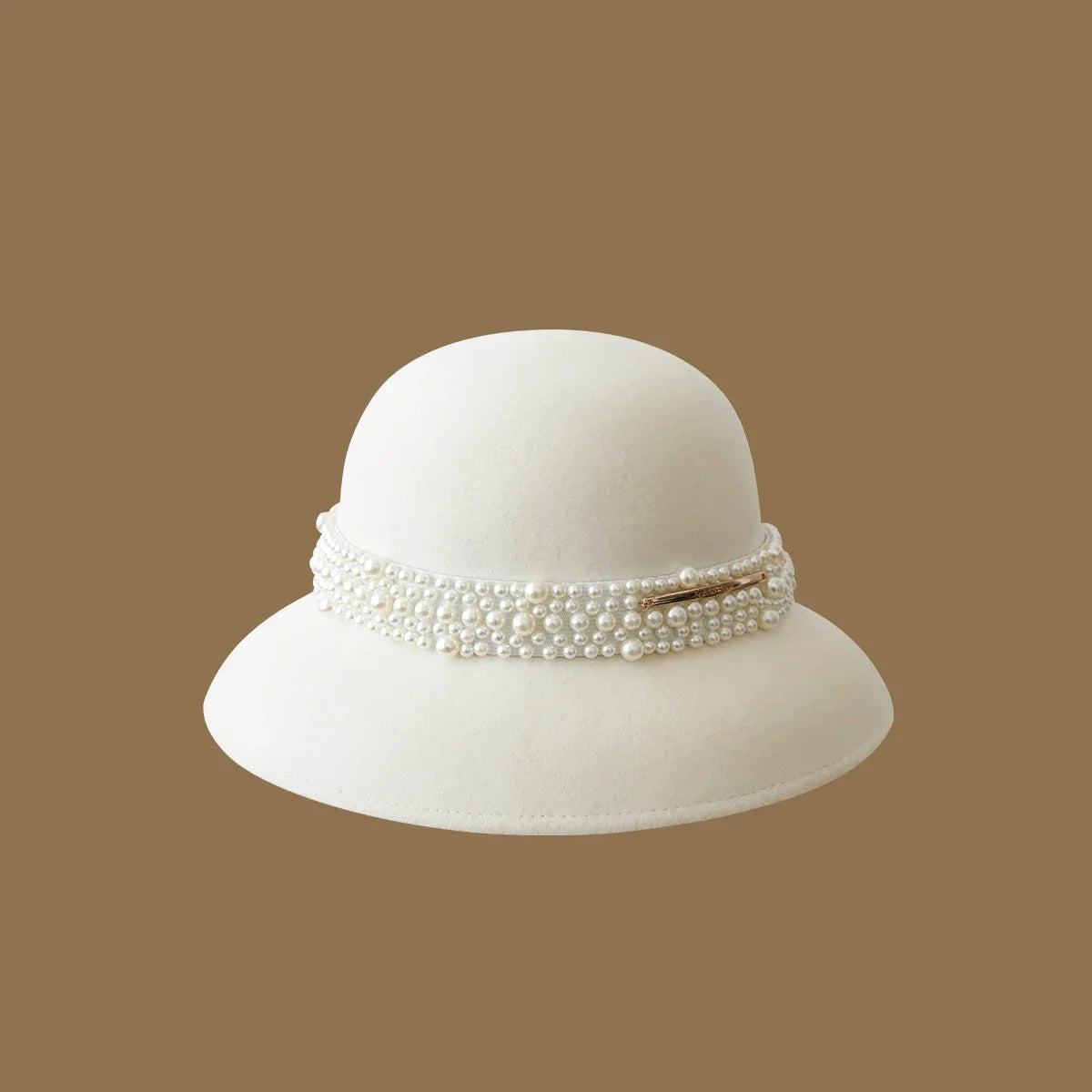 Hepburn Pearl Wide Brim Bucket Hat