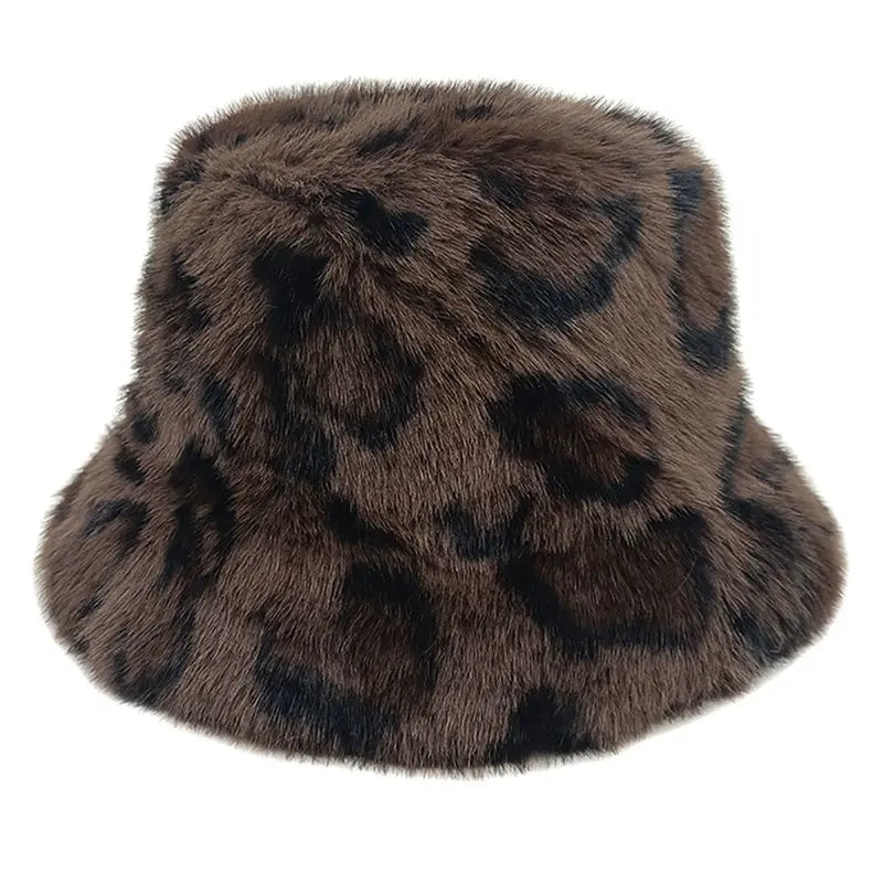 Autumn Winter Printed Polyester Bucket Hat