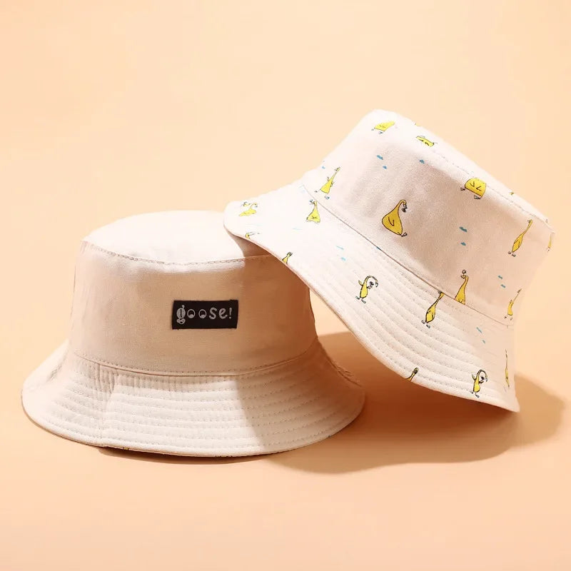 Double-Sided Wear Cotton Print Bucket Hat