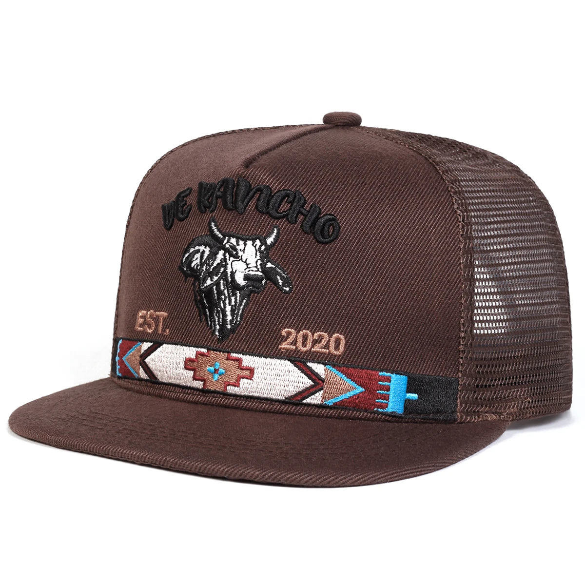 Unisex Bullhead Letter Embroidery Hip-hop Net Hats