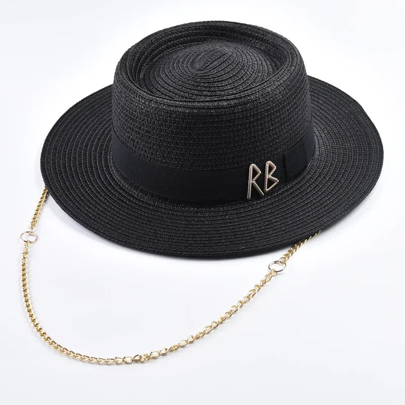 Elegant Ribbon Straw Women's Bucket Hat