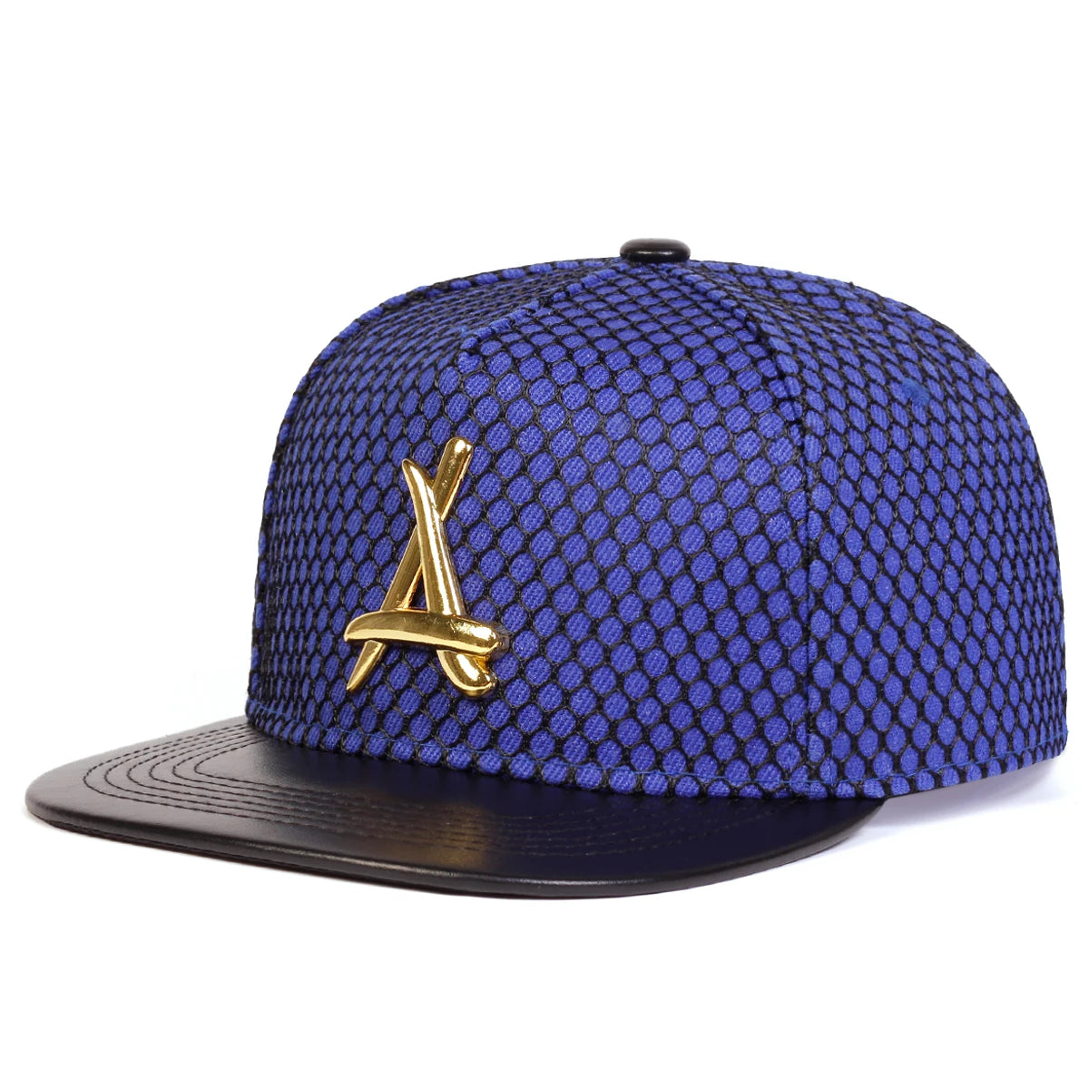 Unisex Metal Triangle Label Mesh Hip Hop Cap Outdoor