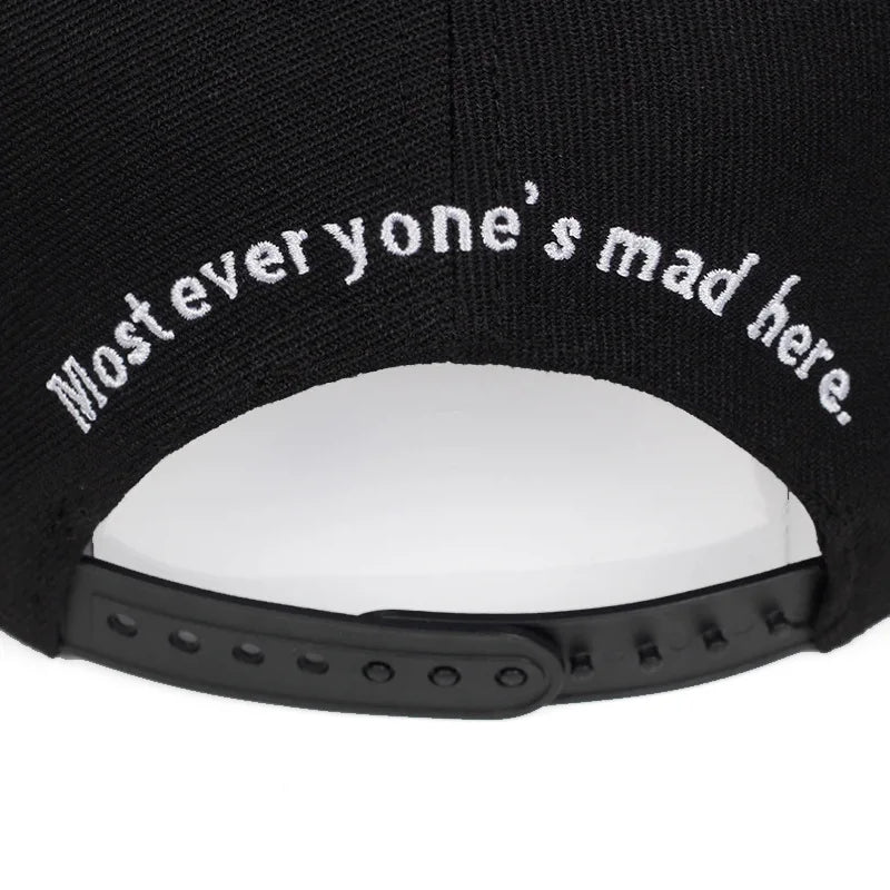 Unisex Cartoon Cat Embroidery Snapback Cap