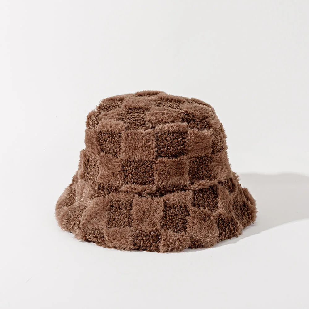 Leopard Fur Plush Bucket Hat