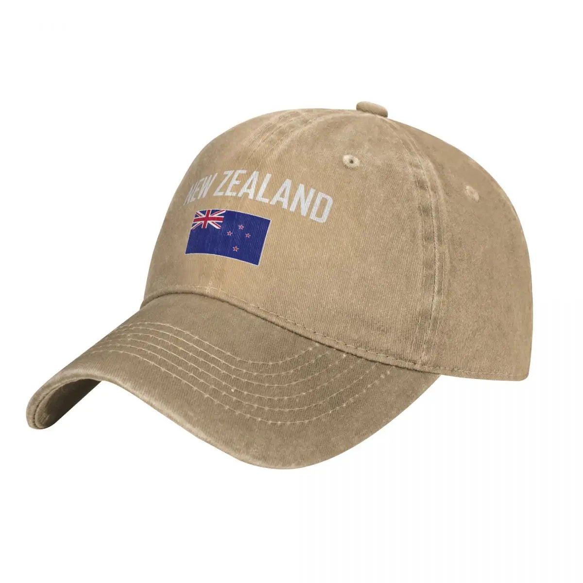 New Zealand Flag Charcoal Washed Denim Baseball Cap