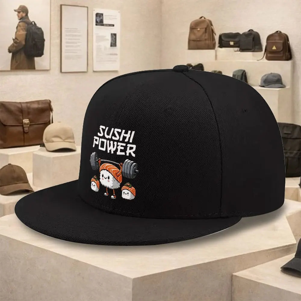 Sushi Power Weightlifting Street Style Snapback Cap