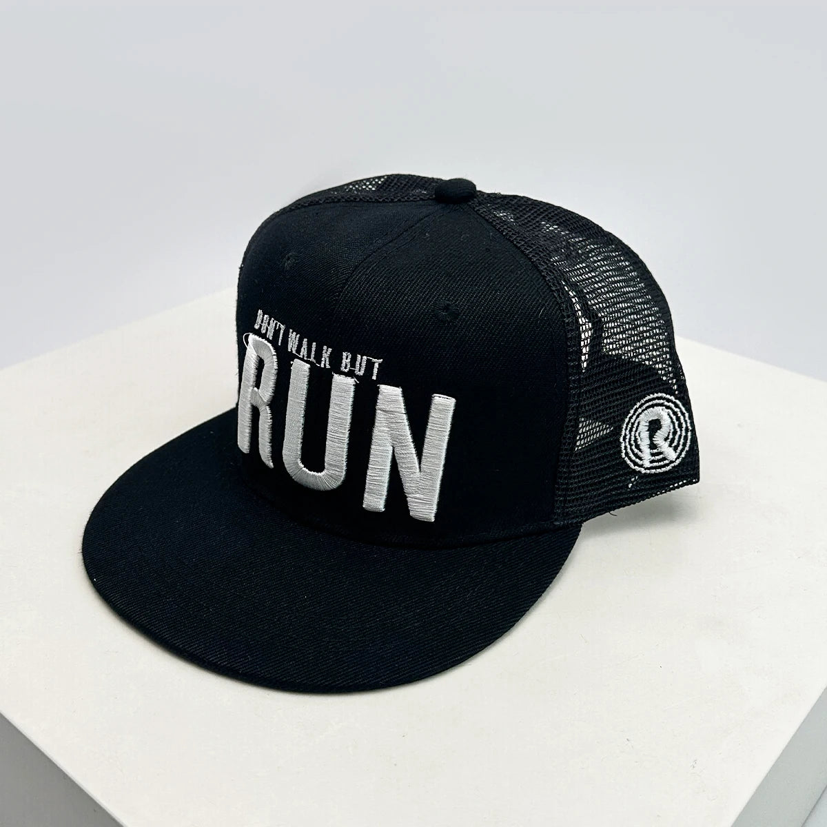 RUN Letter Color Block Snapback Cap