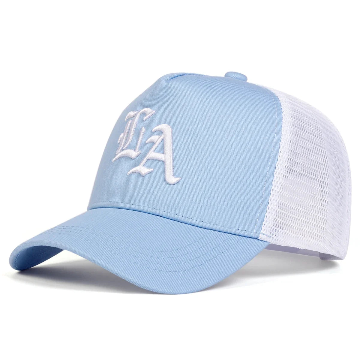 Unisex LA Letter Embroidery Baseball Net Caps
