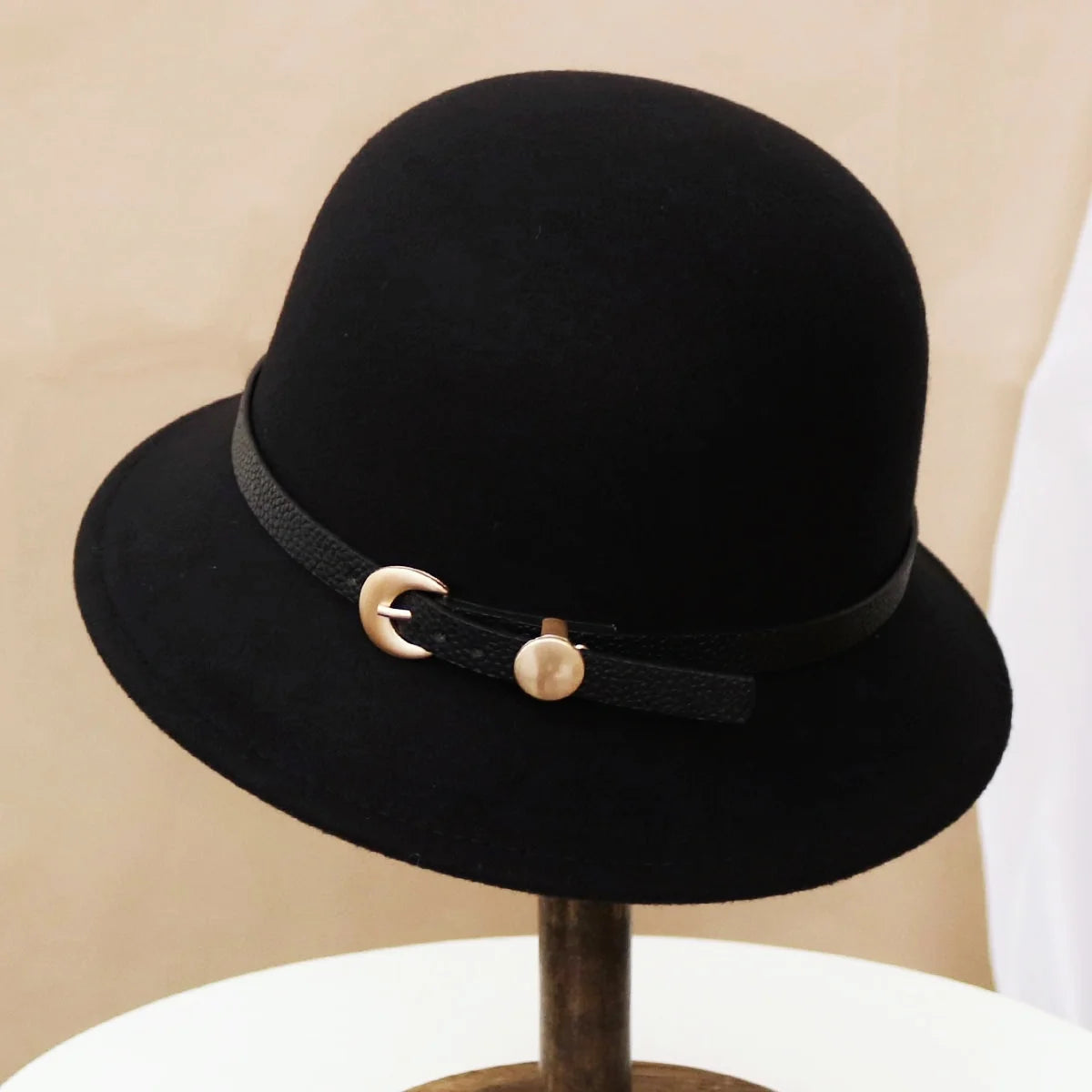 British Wool Winter Ear Protection Bucket Hat Women