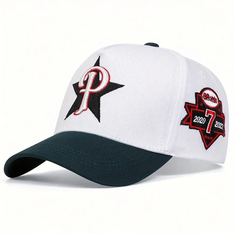 Unisex P Letter Embroidery Casual Outdoor Baseball Cap