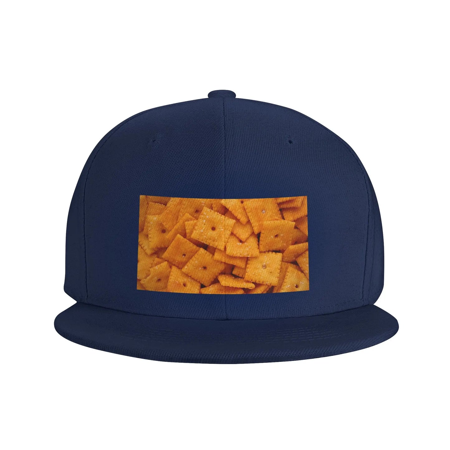 Cheez It Snack Cracker Pattern Snapback Cap