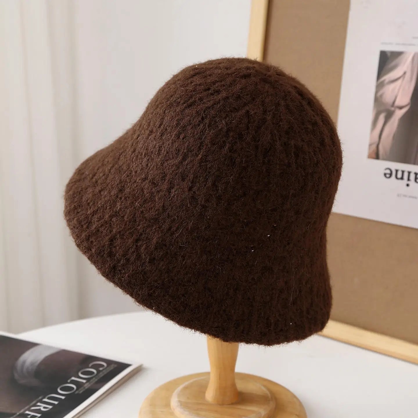 Women’s Vintage Foldable Felt Wide Brim Bucket Hat