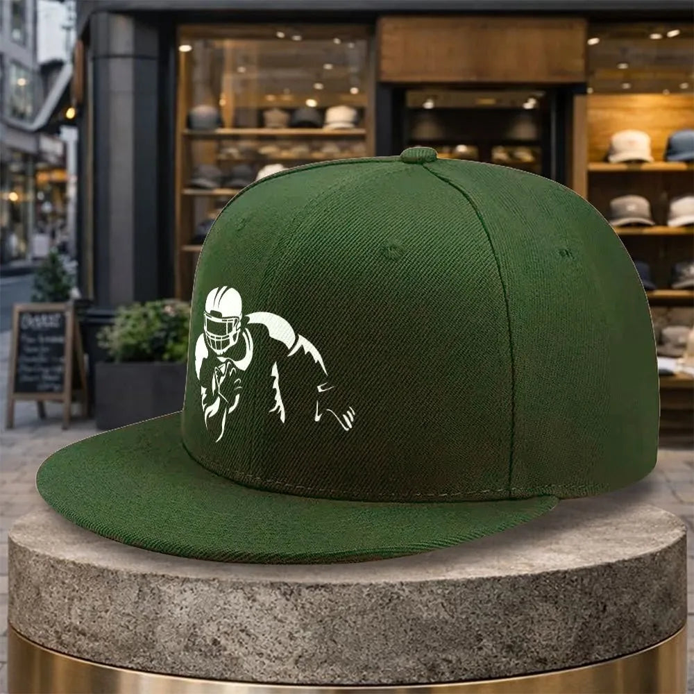 American Football Player Print Outdoor Snapback Cap